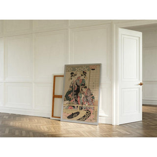 Femmes de Yoshiwara regardant dans la rue au printemps - Kitagawa Utamaro | Reproduction Tableau Décoration murale affiche copie