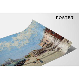 Figures près du Môle avec la Libreria, la Punta della Dogana et Santa Maria della Salute au loin - Antonietta Brandeis | Reproduction Tableau Décoration murale affiche copie