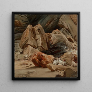 Figures reposant dans les montagnes - Georges Jules Victor Clairin