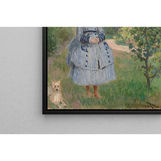 Fille avec un chien - Claude Monet | Reproduction Tableau Décoration murale affiche copie