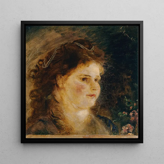 Fille avec un collier de perles dans les cheveux - Anton Romako