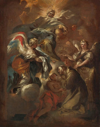Francesco Solimena - Saint Francis Refuses The Priesthood A Bozzetto.webp