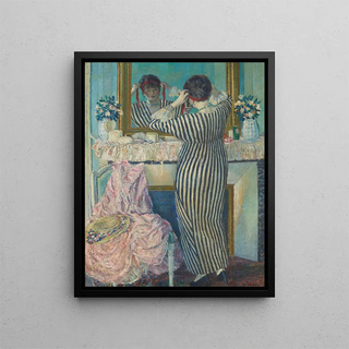 Frederick Carl Frieseke - Girl Dressing Her Hair Girl Arranging Her Headdress.webp