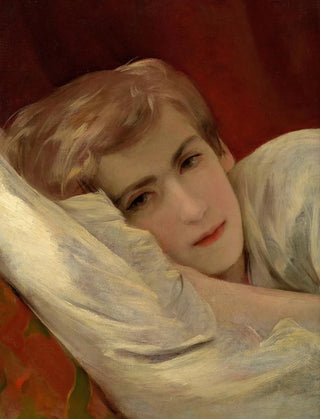 Friedrich von Amerling - Friedrich Fritz Amerling auf dem Krankenbett Sohn des Knstlers.webp