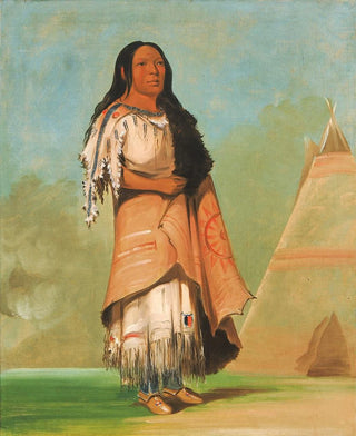 George Catlin - AhKayEePixEn Woman Who Strikes Many.webp