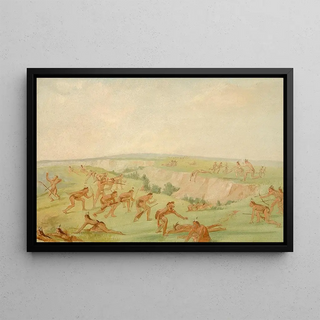 George Catlin - Mandan Attacking A Party Of Arikara.webp