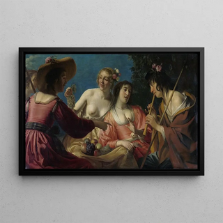 Gerard van Honthorst - Shepherd Playing the Fluteand four Shepherdesses.webp