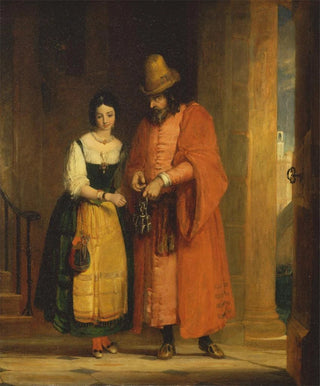 Gilbert Stuart Newton - Shylock and Jessica from the Merchant of Venice II ii.webp