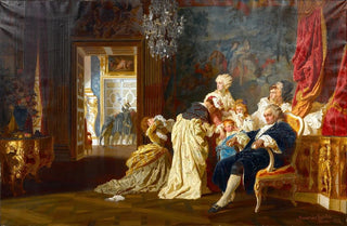 Gyula Benczr - The capture of Louis XVI and his family.webp