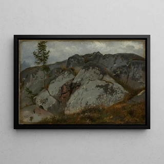 Hans Thoma - Felsblcke mit Tnnchen.webp