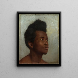 Hans Thoma - Head study of a young black man.webp