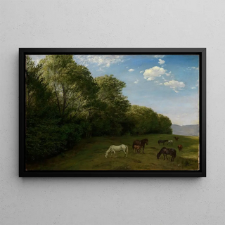 Hans Thoma - Landschaft mit weidenden Pferden.webp