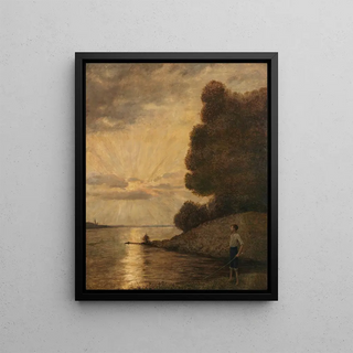 Hans Thoma - Sonnenuntergang am Oberrhein.webp