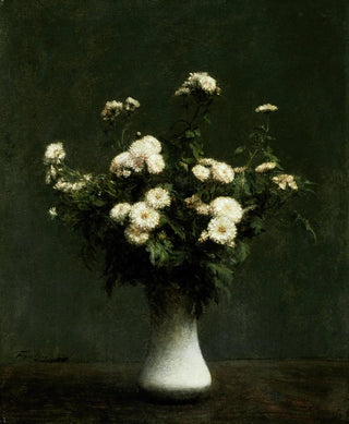 Henri FantinLatour - Vase of Chrysanthemums.webp