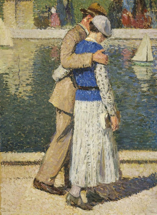 Henri Martin - un couple marchant le long du bassin du Luxembourg.webp