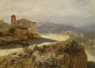 Henryk Siemiradzki - Italian landscape with a donkey.webp