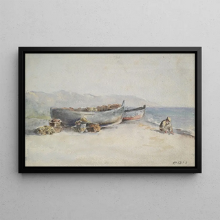 Hercules Brabazon Brabazon - Fishing boats on the shore.webp