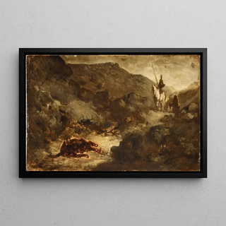 Honor Daumier - Don Quixote and the Dead Mule.webp