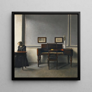 Ida dans un intérieur avec piano - Vilhelm Hammershøi