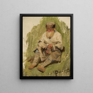 Ilya Efimovich Repin - Study of a peasant on the grass.webp
