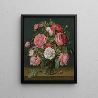 Jacob van Hulsdonck - Roses in a Glass Vase.webp