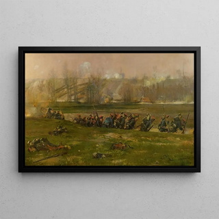 JeanBaptiste douard Detaille - Allant Au Feu A Fragment From The Panorama Of The Battle Of Champigny.webp