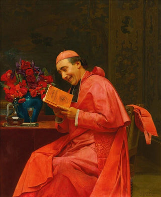 Jehan Georges Vibert - An Amusing Read.webp