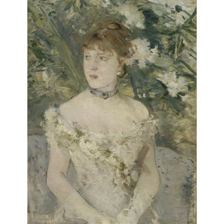 Jeune Femme en toilette de bal - Berthe Morisot | Reproduction Tableau Décoration murale affiche copie