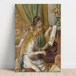 Jeunes filles au piano - Pierre-Auguste Renoir | Reproduction Tableau Décoration murale affiche copie