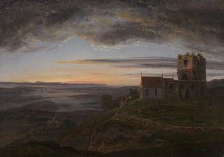 Johan Christian Dahl - The ruined Church at Avaldsnes at Karmy.webp