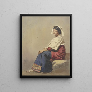 Johann Heinrich Hasselhorst - Studie einer jungen sitzenden Italienerin.webp