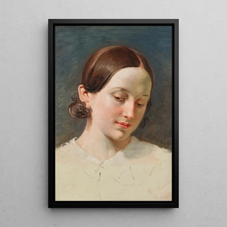 Johann Peter Krafft - Kopf eines Mdchens mit braunem Haar Studie zu Rdiger und Angelica.webp