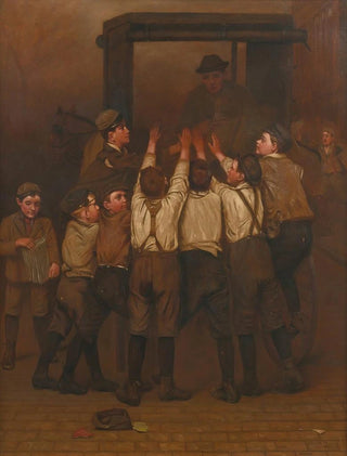 John George Brown - The Rush For Evening Papers.webp