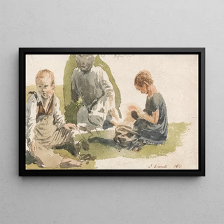 John Linnell - A Study of Children.webp