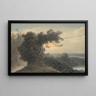 John Robert Cozens - The Lake of Albano and Castel Gandolfo.webp