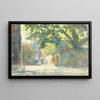 John Singer Sargent - Sunlit Wall Under a Tree.webp
