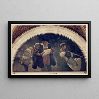 John White Alexander - Printing Press mural in Evolution of the Book series.webp