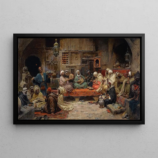 Jos Benlliure y Gil - Inside A Coffee House Tunis.webp