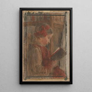 Jozef Hanula - Girl with a Book.webp