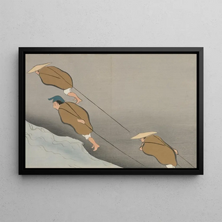 Kamisaka Sekka - Tugging Boats Hikibune.webp