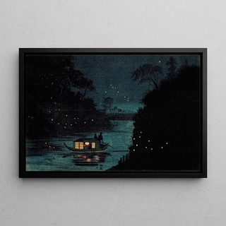 Kobayashi Kiyochika - Fireflies at Ochanomizu.webp