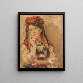 Konstantin Egorovich Makovsky - Portrait of a Young Lady in Traditional Costume.webp