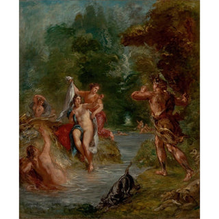 L'Été - Diane surprise par Actéon - Eugène Delacroix | Reproduction Tableau Décoration murale affiche copie