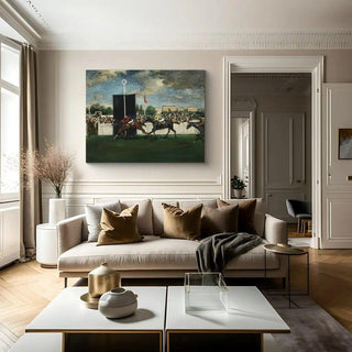 L'arrivée à un hippodrome de campagne anglais - Jacques-Émile Blanche | Reproduction Tableau Décoration murale affiche copie