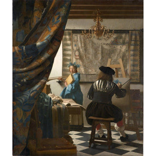 L'art de la peinture - Johannes Vermeer | Reproduction Tableau Décoration murale affiche copie