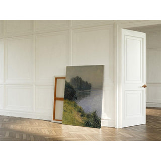 La Seine à l’Île Marante par temps brumeux - Gustave Caillebotte | Reproduction Tableau Décoration murale affiche copie