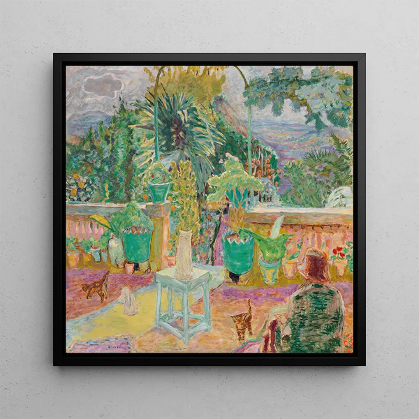 La Terrasse ou Une terrasse à Grasse - Pierre Bonnard — gerahmtes Bild an der Wand