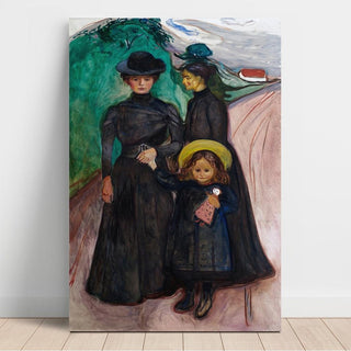 La famille La famille du livre - Edvard Munch | Reproduction Tableau Décoration murale affiche copie