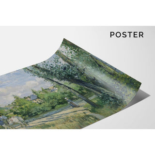 La lumière du soleil sur la route, Pontoise - Camille Pissarro | Reproduction Tableau Décoration murale affiche copie