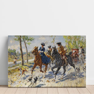 La promenade à cheval - Raffaello Sorbi | Reproduction Tableau Décoration murale affiche copie